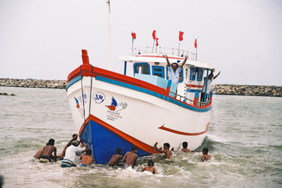 Bateau de pêcheurs indonésiens financé par le Secours populaire français