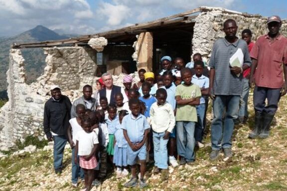 En Haïti, une école détruite suite au terrible séisme de 2010