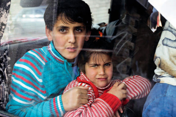 Une famille Syrienne qui arrive au Liban pour fuir la volence de leur pays