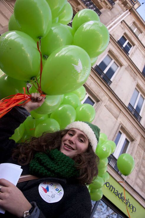 La Parade Roller des Pères Noël verts, en 2012.